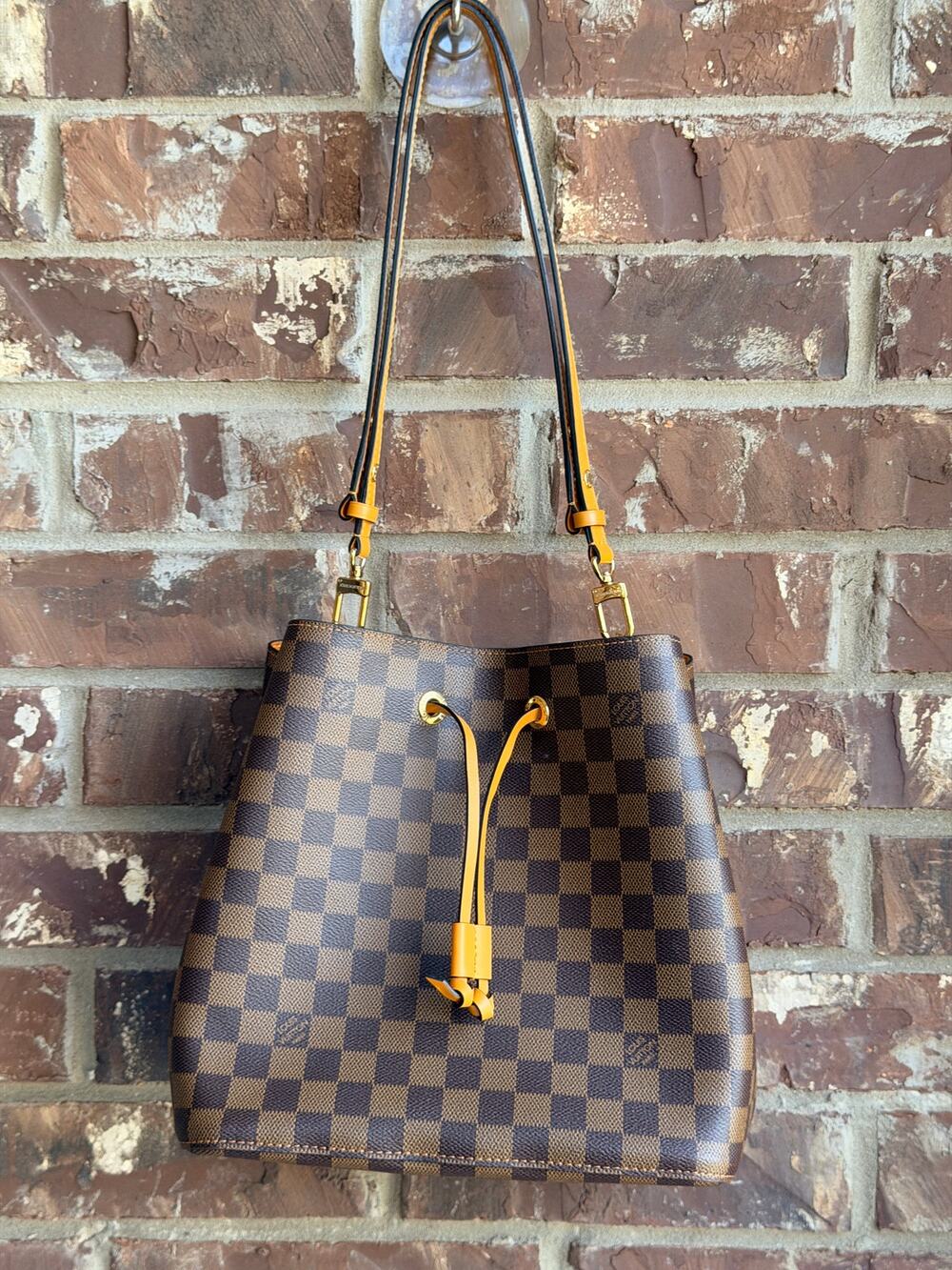 Louis Vuitton NeoNoe Handbag Damier with Leather MM 73478